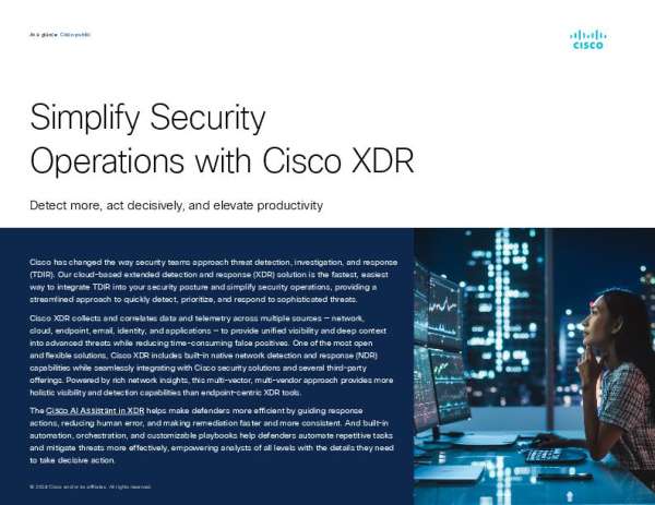 Cisco XDR at a Glance