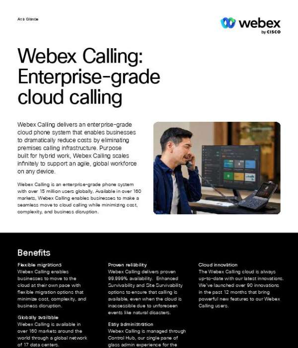 Webex Calling: Enterprise-grade cloud calling