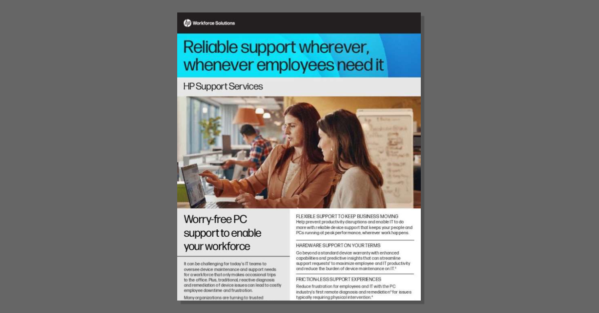 Reliable support wherever, whenever employees need it