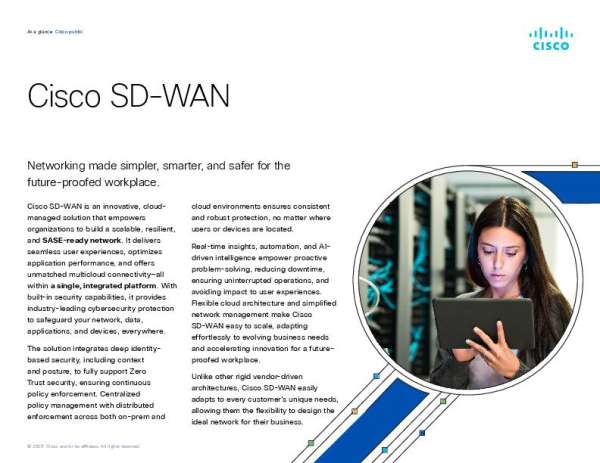 Cisco SD-WAN At-a-Glance
