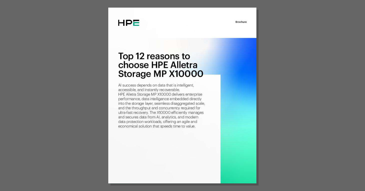 Top 12 reasons to choose HPE Alletra Storage MP X10000